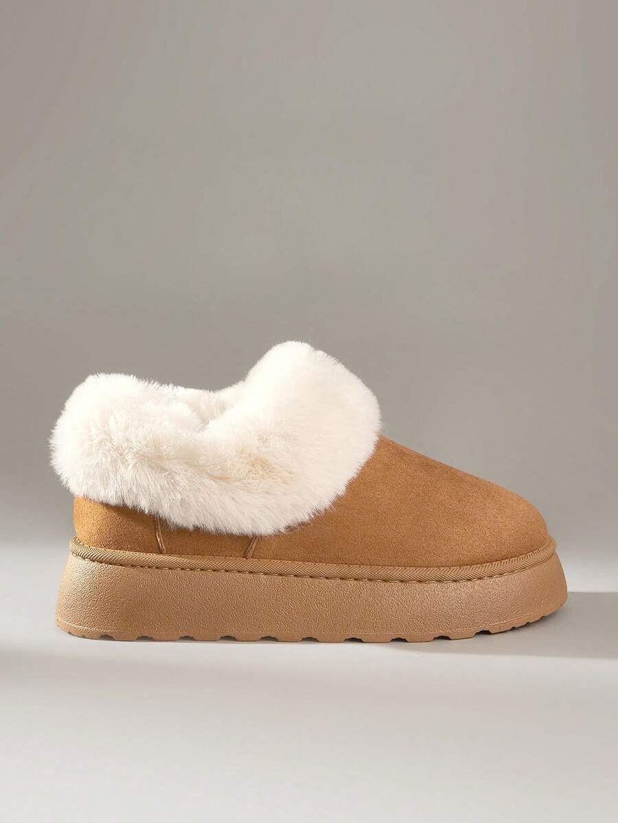 Solecia 女士厚底保暖雪地靴，休闲日常穿着