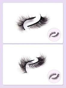 20 piezas de pestañas postizas de fibra de 11 mm que duran mucho y tienen un aspecto natural, extienden la forma del ojo - Multicolor - Ver 2