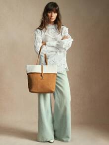 SHECARRY 女士棕色休闲通勤手提包 - 駝色 - 查看 6