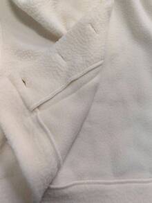 GlowEve CURVE 大码女士休闲日常通勤简约纯色拼布口袋金属单排扣毛绒开衫，冬季