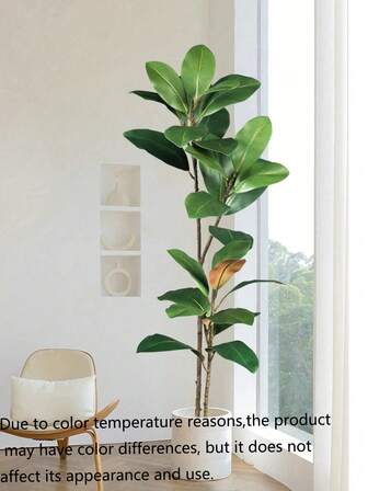 55-110 cm hög konstgjord magnoliaträd tropiska banyanväxter konstgjorda gummigrenar äkta fiolblad plastdekorationer för hem trädgård kontor balkongdekoration utan 1 st presenter födelsedag examen heminredning tillbaka till skolan rumsdekor skolmaterial