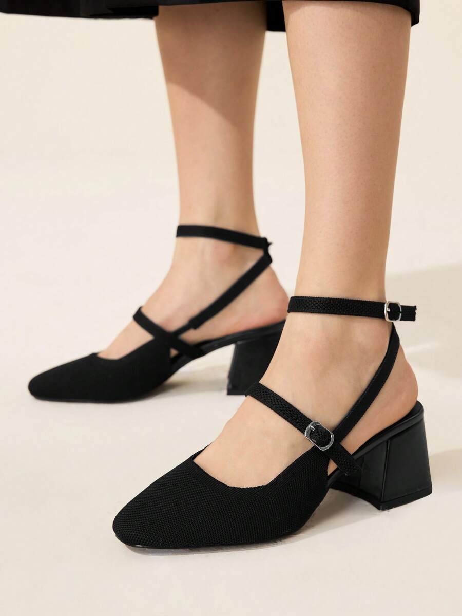 CUCCOO BASICS Damen Spitzschuh Schnallen Design Lässig vielseitige High Heels