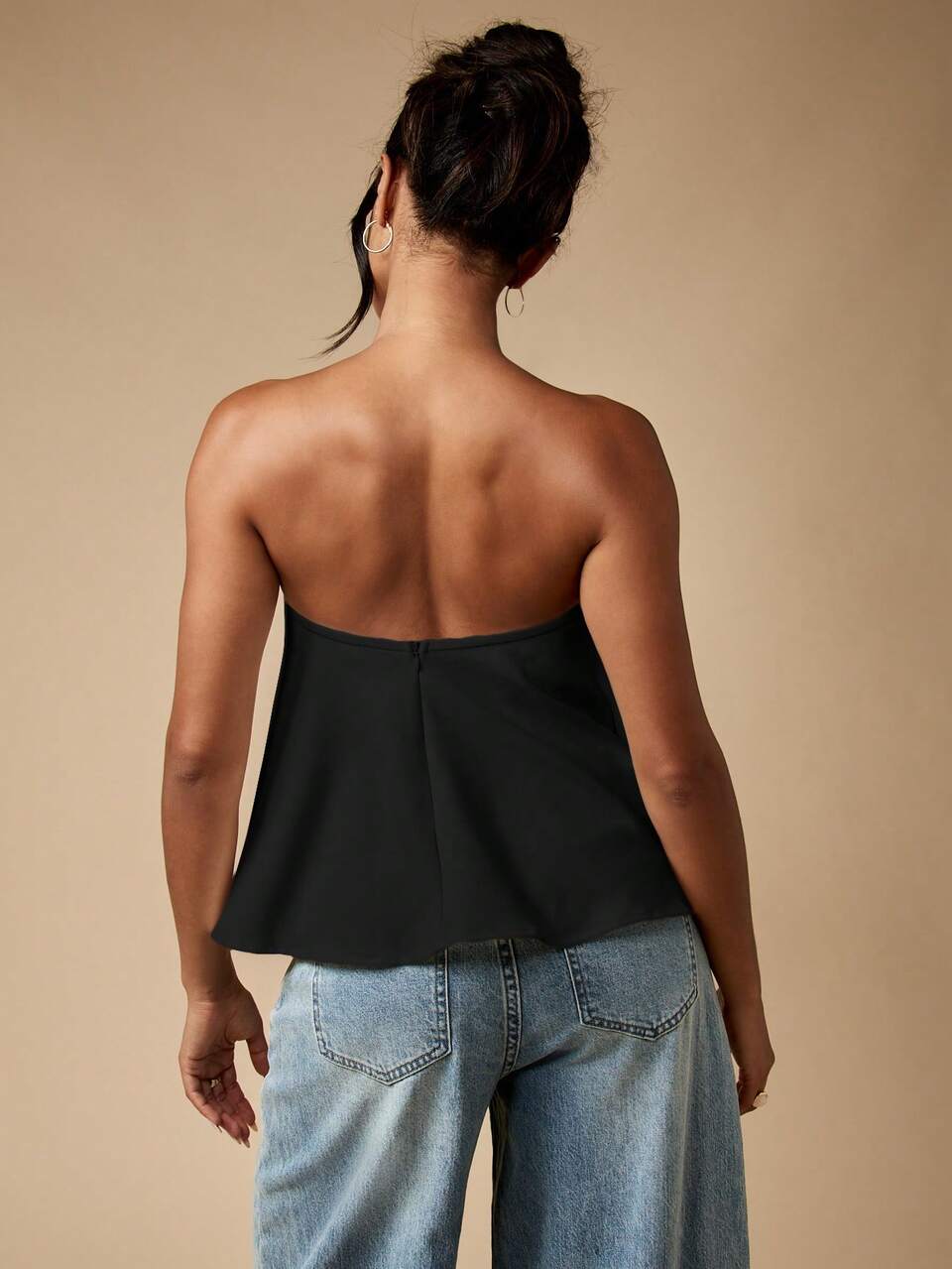 MISSGUIDED Strapless U Bend Notch Bustier Tank Top For Summer Nights Out Evening Casual Wear