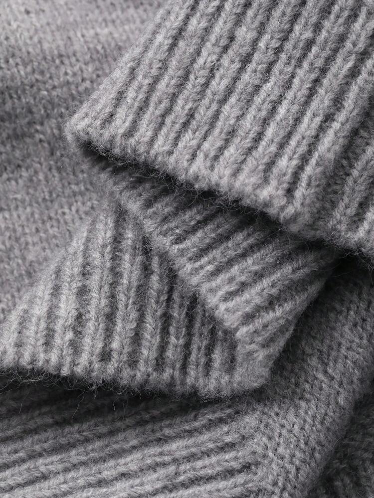 Toddler Girls' Colorblock Long Sleeve Sweater, Korean Style, Autumn/Winter