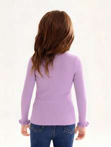 Young Girls Sweaters - Mauve Purple - View 2