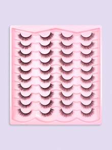 20 piezas de pestañas postizas de fibra de 11 mm que duran mucho y tienen un aspecto natural, extienden la forma del ojo - Multicolor - Ver 1