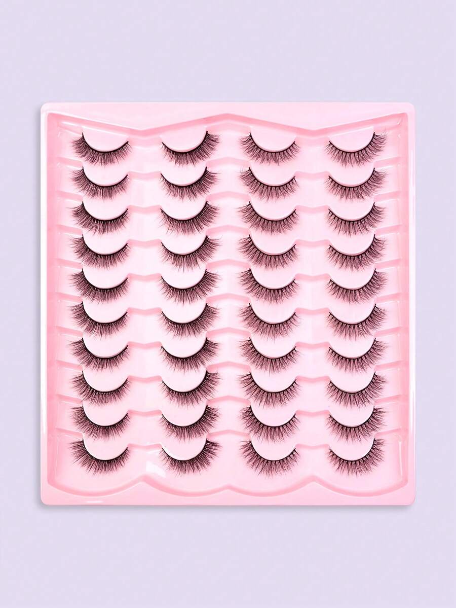 20 piezas de pestañas postizas de fibra de 11 mm que duran mucho y tienen un aspecto natural, extienden la forma del ojo - Multicolor - Ver 1