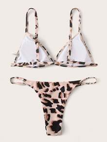 SHEIN Swim 2pcs Women's Leopard Print Sexy Bikini Swimsuit Set (Print Random), Summer Beach - Multicolor - View 2