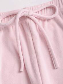 Sweetra 两件套女士休闲套装：简约时尚拉链连帽外套和喇叭裤，适合通勤、休闲、秋冬季穿着。 - 粉色 - 查看 6