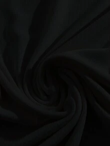 Glimmora 女士十字印花休闲长袖T恤 - 黑色 - 查看 5