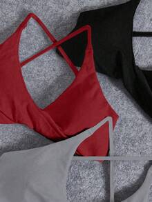 Easithlete Áo ngực thể thao Yoga liền mạch/Thiết kế xoắn phía trước/Đa năng cho thể thao và mặc hàng ngày - Nhiều màu - Xem 4