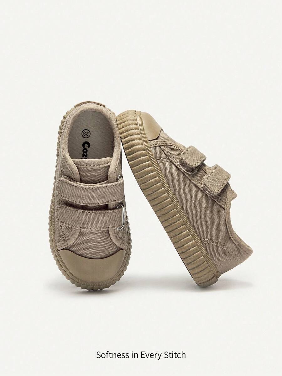 Cozy Pixies A Pair Of Boys' All-Season Brown Retro Vulcanized Canvas , Classic, Durable Baby Sneakers - Coffee Brown - View 1