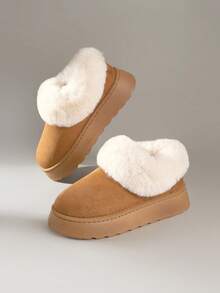 Solecia 女士厚底保暖雪地靴，休闲日常穿着