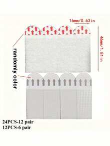 12/24/48/72/96 片装，免钻孔图片安装板设计 - 双面可移除墙钩，适用于相框和艺术品，防水墙贴 - 白色 - 查看 3