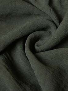 Elaquor Plus Size Elegant Casual Floral Patchwork V-Neck A-Line Green Women Blouse, Suitable For All Seasons