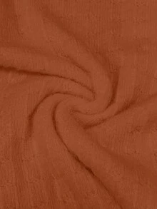 Franclia 新款秋冬简约优雅百搭加厚保暖高领套头毛衣（女款） - 橘色 - 查看 6