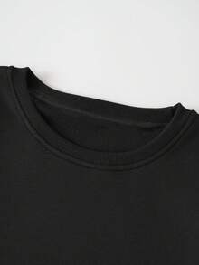 INAWLY 畅销款贝壳刺绣常规版型百搭女式卫衣 - 黑色 - 查看 5