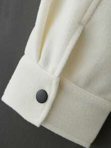 Claim Dot 男士休闲长袖纽扣外套，秋冬季，男士秋冬轻奢成熟休闲粗花呢翻领口袋保暖弹力袖口大衣