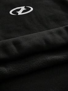 AXEPEAK Sudadera casual de cuello redondo de manga larga con estampado geométrico para hombre - Negro - Ver 5