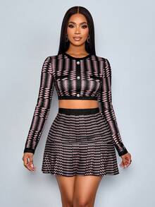 SOLERSUN Sexy und eleganter Pendler Damen Karoanzug mit Langarm für Herbst und Winter im Stil des alten Geldes, geeignet für Halloween und Weihnachten - Schwarz - Übersicht 3