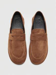 CUCCOO BIZCHIC Women's Brown Buckle Simple Round Toe Flat Shoes, Elegant, Casual, Comfortable, Slip-On, Suitable For Work, Commute, Versatile, Formal Occasions - Brown - View 2