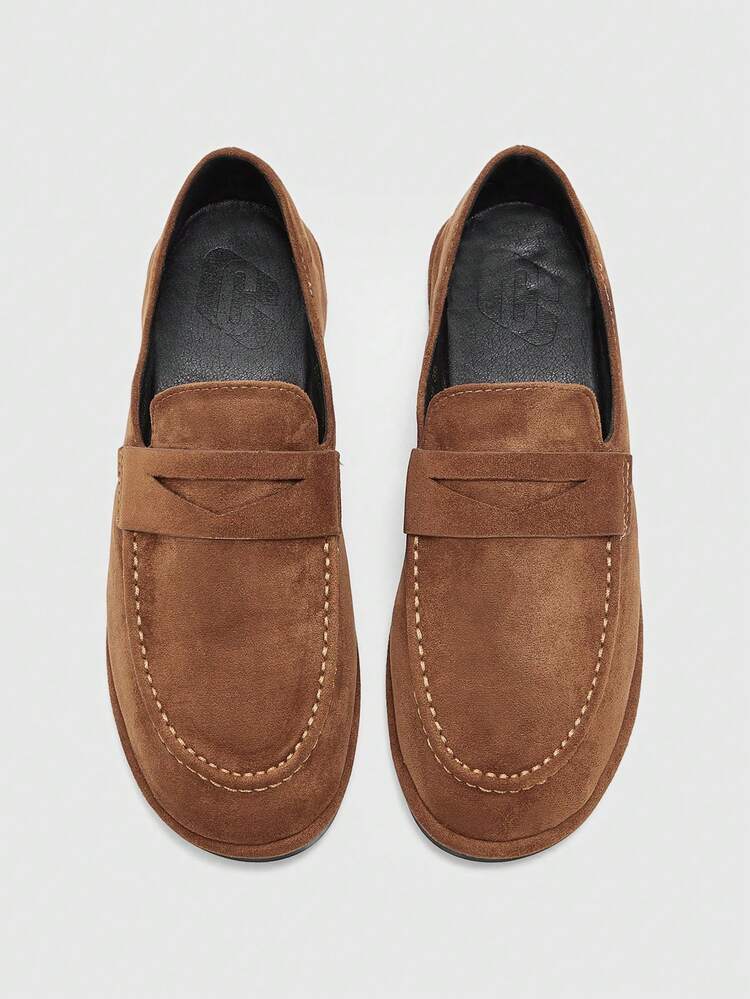 CUCCOO BIZCHIC Women's Brown Buckle Simple Round Toe Flat Shoes, Elegant, Casual, Comfortable, Slip-On, Suitable For Work, Commute, Versatile, Formal Occasions