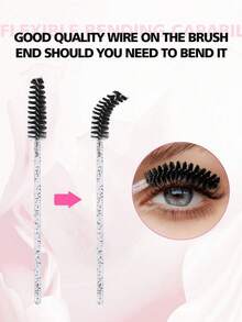 200/100pcs /70pcs /50pcs /10pcs Bulk Disposable Mascara Wands Eyelash Brush Spoolies Makeup Applicator Eye Lash Extension Eyebrow Comb Makeup Tools Room Decor Vanity Travel Bedroom Beauty Supplies Professional Lash Kit Makeup Accessories Beauty Tools - Multicolor - View 2