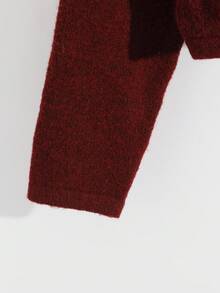 Modelyn 女士纯色优雅心形纽扣单排扣针织开衫和针织迷你裙套装