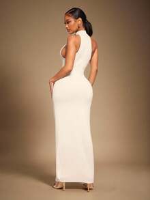 Radiana Váy ôm sát cơ thể màu mơ thanh lịch dành cho nữ, thiết kế thắt eo, trang phục đa năng, vải dệt kim co giãn cao ôm sát đường cong cơ thể, thích hợp cho các buổi hẹn hò, tiệc tùng, đi chơi hàng ngày - Màu be - Xem 2