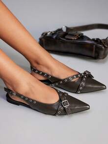 CUCCOO GRLICON Pantofi sport casual din piele moale pentru femei, la modă, potriviți pentru serviciu, Halloween, petrecere de Crăciun, festivaluri de muzică, stil Y2K de toamnă - Maro - Vizualizare 5