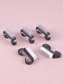 10支/50支装小号黑色指甲刷套装，指甲除尘清洁刷，适用于美甲、修脚等多种用途的美容工具 - 黑色 - 查看 6