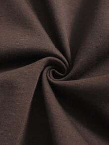 INAWLY Áo nỉ có mũ rộng rãi, bó sát eo dành cho nữ - màu nâu - Xem 4