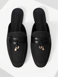 MOTF PREMIUM GIÀY LÓT BẰNG TUA RUA THOẢI MÁI DÀNH CHO NỮ - màu đen - Xem 2