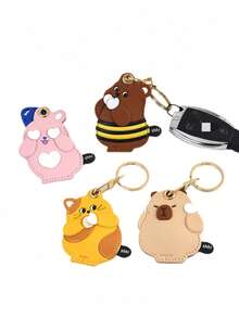POKOJA LAND Kawaii Capybara Card Keychain, Viral Animal Cardholder Key Ring With Lanyard, Cute Gift For Friends - Multicolor - View 10