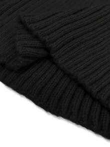 Franclia 新款复古性感时尚高端毛茸茸领露肩女式套头毛衣，秋冬 - 黑色 - 查看 5