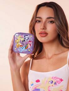 My Little Pony X SHEIN 1件裝卡通角色印花彩色PU皮革便攜旅行珠寶收納盒，附3個項鍊掛鉤、戒指收納格及其他收納隔層，適合居家收納、旅行、通勤，適合女性與青少年，Twilight Sparkle、Rainbow Dash、Pinkie Pie、Applejack、Fluttershy、友誼主題，禮物首選 - 淡紫色 - 查看 7