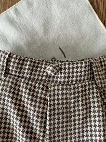 Emery Rose Kids Emery Rose Kids Young Girl Woven Plaid Casual Shorts - Brown - View 6