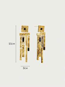 Glisma 18kWomen Dangle Earrings,Outfits,Gothic/Goth,Old Money,Beaded,Western Jewelry,Metallic/Texture,Gemstone,Fall/Autumn/Winter,For Mom/Women/Girl/Mother,Premium,Vintage,Cross - Yellow Gold - View 6