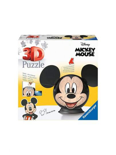 Ravensburger Puzzle-Ball Disney Mickey Mouse cu orechi, 72 de piese, pentru vârsta de 6 ani și peste, 11761