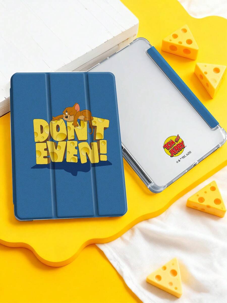 Tom and Jerry Artist x SHEIN 1pc Cute And Creative Cartoon Collaboration, High-End Texture, Simple, Fully Transparent, Shockproof And Fashionable Pad Case. Halloween And Christmas Gift, Compatible With IPad 10th Generation/IPad 7th/8th/9th Generation (10.2-Inch)/IPad Air 5 / Air 4 10.9 Inch,IPad (A16) 11 Inch 11th Generation 2025
