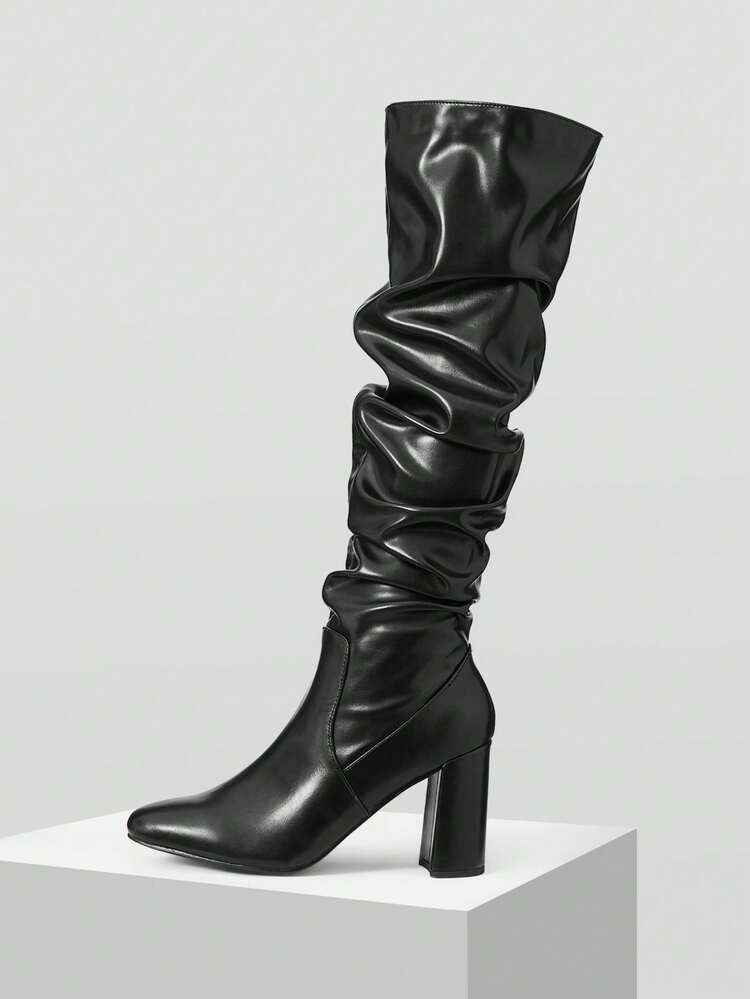 NEW EUROPEAN & AMERICAN FASHION FAUX FUR STILETTO HIGH HEEL MID-CALF/KNEE-HIGH BOOTS FOR WOMEN FOR CHRISTMAS