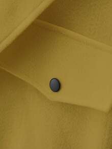 Claim Dot Men's Casual Button-Up Long Sleeve Jacket, Autumn/Winter,Men's Autumn And Winter Light Luxury Mature Casual Tweed Lapel Pocket Warm Elastic Cuffs Overcoat