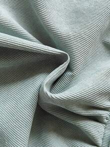 Vintaside Kids Váy hoa nhung kẻ chấm bi cho bé gái, phong cách đồng quê, thanh lịch và dễ thương, phù hợp cho mùa chuyển giao xuân, thu và đông - màu xanh lá - Xem 7