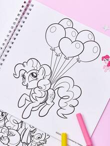 My Little Pony X SHEIN 20页涂鸦涂色书，手绘创意涂色书，马克笔涂鸦启蒙涂色书 - 彩色 - 查看 6
