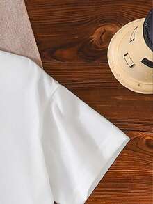 Young Girls' Casual Fashionable Comfortable Minimalist Versatile Creative Faux Sequins Bow Graphic Short Sleeve T-Shirt, Suitable For Girls To Wear In Summer And All Seasons - White - View 4