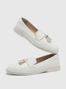 CUCCOO BIZCHIC Giày lười đế bằng họa tiết tua rua đa năng, dễ đi lại dành cho nữ - Chantilly - Xem 10