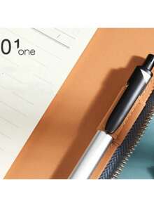 商务拉链笔记本 A5 活页本 学习用品 办公笔记本 多功能仿皮会议记录本 带卡槽和手机支架，学习用品，返校季 - A5 - 查看 6