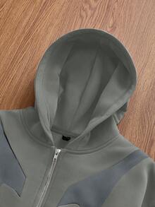 SWAVVY 男士针织休闲宽松长袖连帽卫衣