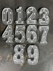 1 套 1-100 年 LED 银色闪光生日数字灯、订婚/婚礼/周年纪念数字灯、生日派对装饰灯 - 銀色 - 查看 23