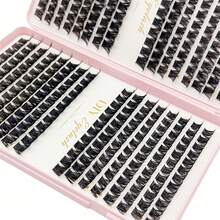 1 cụm mi, 384 sợi mi riêng lẻ, sách hướng dẫn nối mi tự làm, nối mi D Curl Lash Clusters tại nhà, cụm mi, cụm mi, lông mi riêng lẻ, lông mi, lông mi giả - Nhiều màu - Xem 2